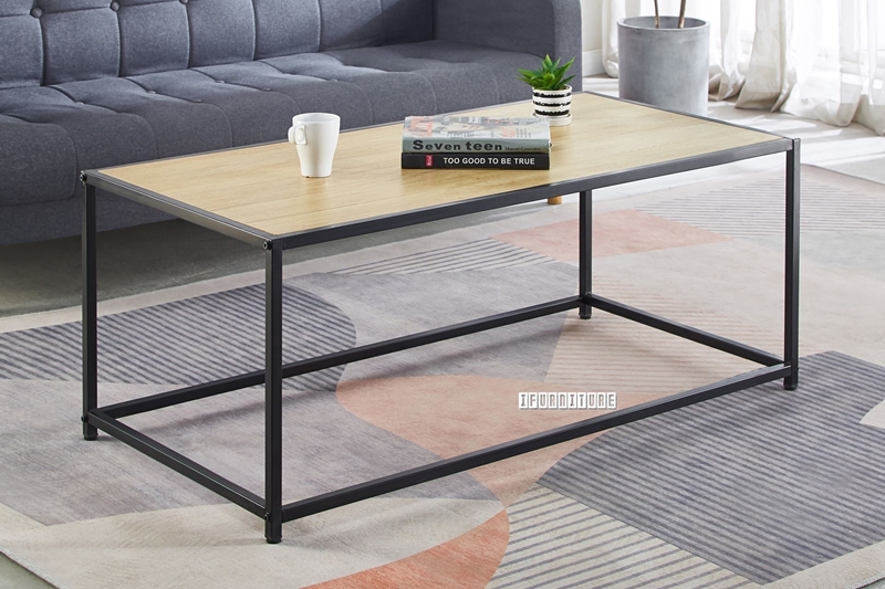 Picture of HENMAN 122 RECTANGLE COFFEE TABLE *OAK AND BLACK