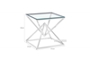 Picture of PYRAMID CLEAR GLASS TOP SIDE TABLE *SILVER