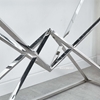 Picture of PYRAMID CLEAR GLASS TOP SIDE TABLE *SILVER