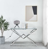 Picture of PYRAMID CLEAR GLASS TOP CONSOLE TABLE *SILVER