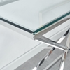 Picture of PYRAMID CLEAR GLASS TOP CONSOLE TABLE *SILVER