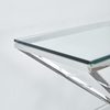 Picture of PYRAMID CLEAR GLASS TOP CONSOLE TABLE *SILVER