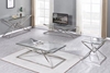 Picture of PYRAMID CLEAR GLASS TOP CONSOLE TABLE *SILVER