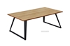 Picture of HENMAN 110 RECTANGLE TOP AND FLARED LEG COFFEE TABLE *OAK AND BLACK