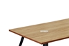 Picture of HENMAN 110 RECTANGLE TOP AND FLARED LEG COFFEE TABLE *OAK AND BLACK