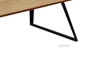 Picture of HENMAN 110 RECTANGLE TOP AND FLARED LEG COFFEE TABLE *OAK AND BLACK