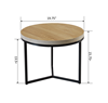 Picture of HENMAN 50 ROUND SIDE TABLE *OAK AND BLACK