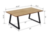 Picture of HENMAN 110 RECTANGLE TOP AND STRAIGHT LEG COFFEE TABLE *OAK AND BLACK