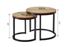 Picture of HENMAN Round Nesting Table *Oak and Black