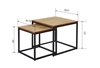 Picture of HENMAN SQUARE NESTING TABLE *OAK AND BLACK