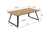 Picture of HENMAN 110 RECTANGLE TOP AND FLARED LEG COFFEE TABLE *OAK AND BLACK