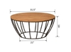 Picture of HENMAN 80 ROUND COFFEE TABLE *OAK AND BLACK