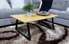 Picture of HENMAN 110 RECTANGLE TOP AND STRAIGHT LEG COFFEE TABLE *OAK AND BLACK