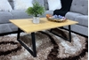 Picture of HENMAN 110 RECTANGLE TOP AND STRAIGHT LEG COFFEE TABLE *OAK AND BLACK