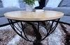 Picture of HENMAN 80 ROUND COFFEE TABLE *OAK AND BLACK