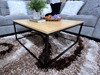 Picture of HENMAN 85 SQUARE COFFEE TABLE *OAK AND BLACK