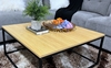 Picture of HENMAN 85 SQUARE COFFEE TABLE *OAK AND BLACK