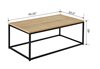 Picture of HENMAN 122 RECTANGLE TABLETOP AND LEG COFFEE TABLE *OAK AND BLACK