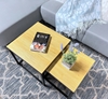 Picture of HENMAN SQUARE NESTING TABLE *OAK AND BLACK