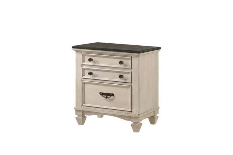 Picture of Charles Antique White/Brown Night stand