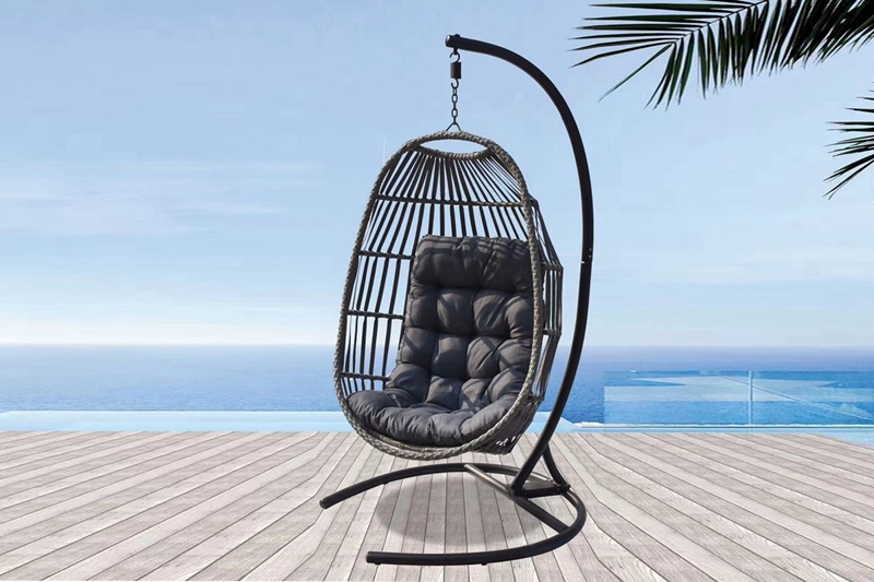 Picture of WHETZEL RATTAN HANGING EGG CHAIR