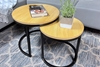 Picture of HENMAN Round Nesting Table *Oak and Black