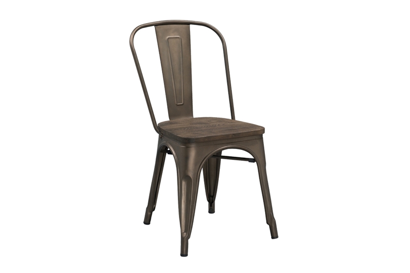 Picture of TOLIX Replica Dining Chair with Rustic Elm Seat