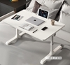 Picture of VISBY ALUMINUM FRAME FOLDING LAPTOP TABLE WITH TRAYS, DRAWER & READING RACK *WHITE COLOR