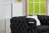 Picture of MANCHESTER 3+2+1 BUTTON-TUFTED FABRIC SOFA RANGE *BLACK VELVET