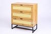 Picture of SAILOR 3 DRAWER CHEST/TALLBOY WITH RATTAN *OAK