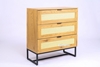 Picture of SAILOR 3 DRAWER CHEST/TALLBOY WITH RATTAN *OAK