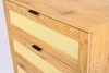 Picture of SAILOR 3 DRAWER CHEST/TALLBOY WITH RATTAN *OAK