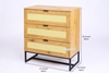 Picture of SAILOR 3 DRAWER CHEST/TALLBOY WITH RATTAN *OAK