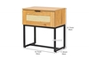 Picture of SAILOR 1 DRAWER BEDSIDE TABLE WITH RATTAN *OAK