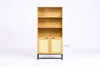 Picture of SAILOR 2 DOOR BOOKSHELF WITH RATTAN *OAK