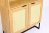 Picture of SAILOR 2 DOOR BOOKSHELF WITH RATTAN *OAK