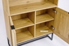 Picture of SAILOR 2 DOOR BOOKSHELF WITH RATTAN *OAK