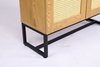 Picture of SAILOR 2 DOOR BOOKSHELF WITH RATTAN *OAK