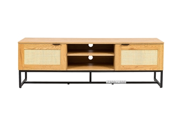 Picture of SAILOR 150 2 DOOR TV UNIT WITH RATTAN *OAK