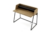 Picture of LOIRE 120 OFFICE DESK WITH SHELF *OAK AND BLACK