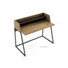 Picture of LOIRE 120 OFFICE DESK WITH SHELF *OAK AND BLACK