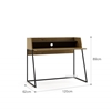 Picture of LOIRE 120 OFFICE DESK WITH SHELF *OAK AND BLACK