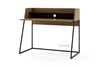 Picture of LOIRE 120 OFFICE DESK WITH SHELF *OAK AND BLACK