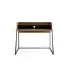 Picture of LOIRE 120 OFFICE DESK WITH SHELF *OAK AND BLACK