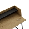 Picture of LOIRE 120 OFFICE DESK WITH SHELF *OAK AND BLACK