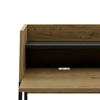 Picture of LOIRE 120 OFFICE DESK WITH SHELF *OAK AND BLACK