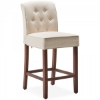 Picture of Calila Tufted Farmhouse Style  Bar Stools   --Beige