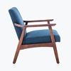 Picture of David Mid-Century  Armchair in Blue Linen