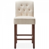 Picture of Calila Tufted Farmhouse Style  Bar Stools   --Beige